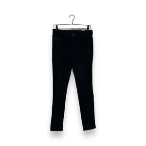 Diesel Black Super Skinny Slim Waist High Rise Stretch Denim Jean